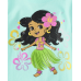 Childrens Place Sky Blue Hula Girl Graphic Tee